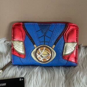 {Loungefly} Marvel Dr. Strange Suit Shine Zip Around Wallet - NWT